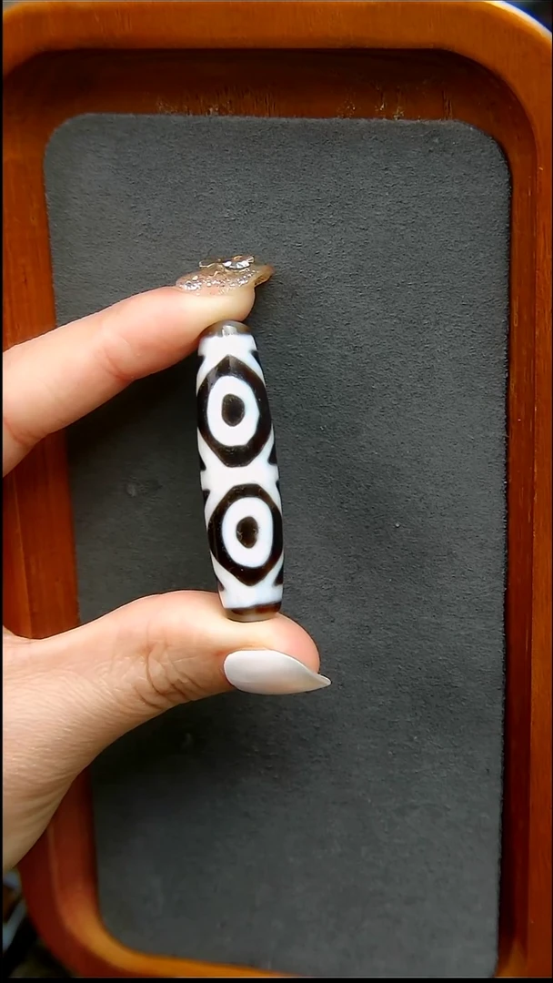 【闪购商品】玛瑙/玉髓珠宝半成品未镶嵌行运满沙四眼11.7*46