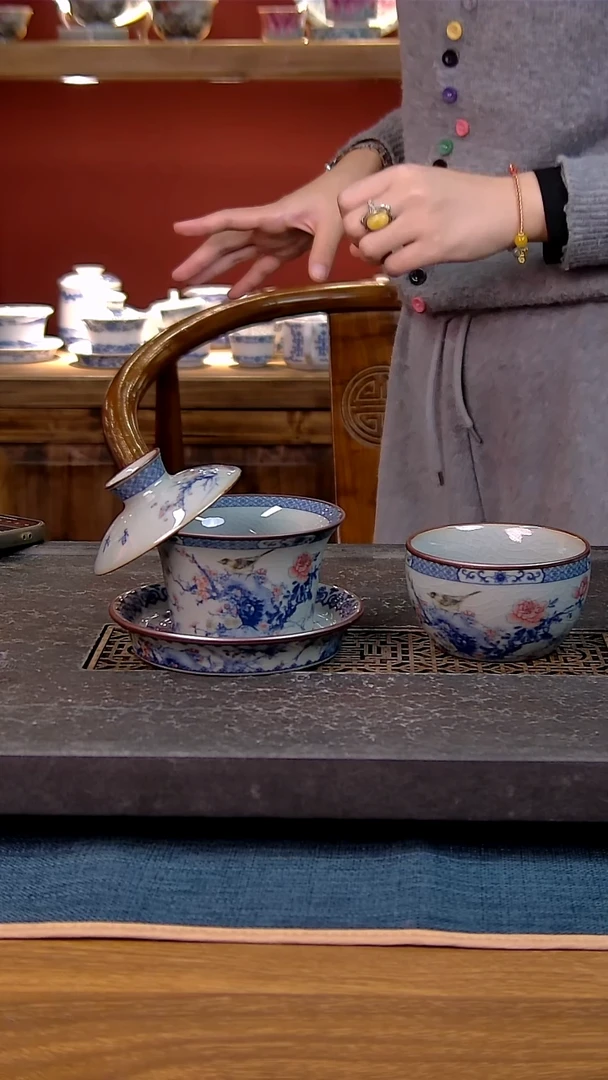 简装家用款2件套 老陶泥开片纹陶瓷茶具