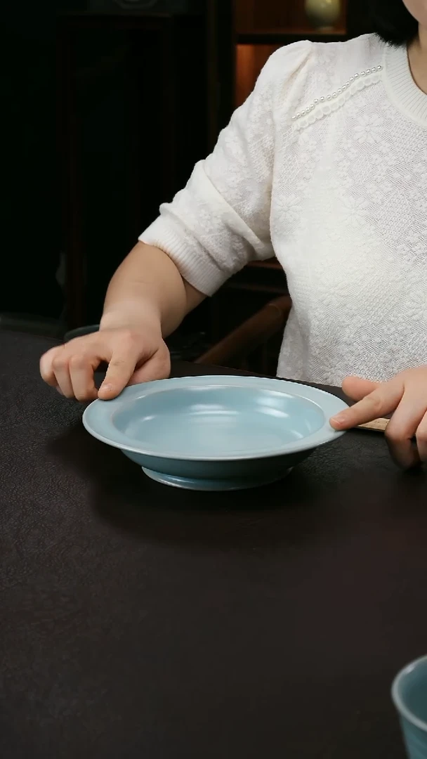 其他汝官窑卷足汝窑盘57