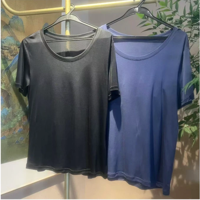 简约蓝/黑面膜T  芳华设计新中式百搭两色面膜T恤 FH-D007