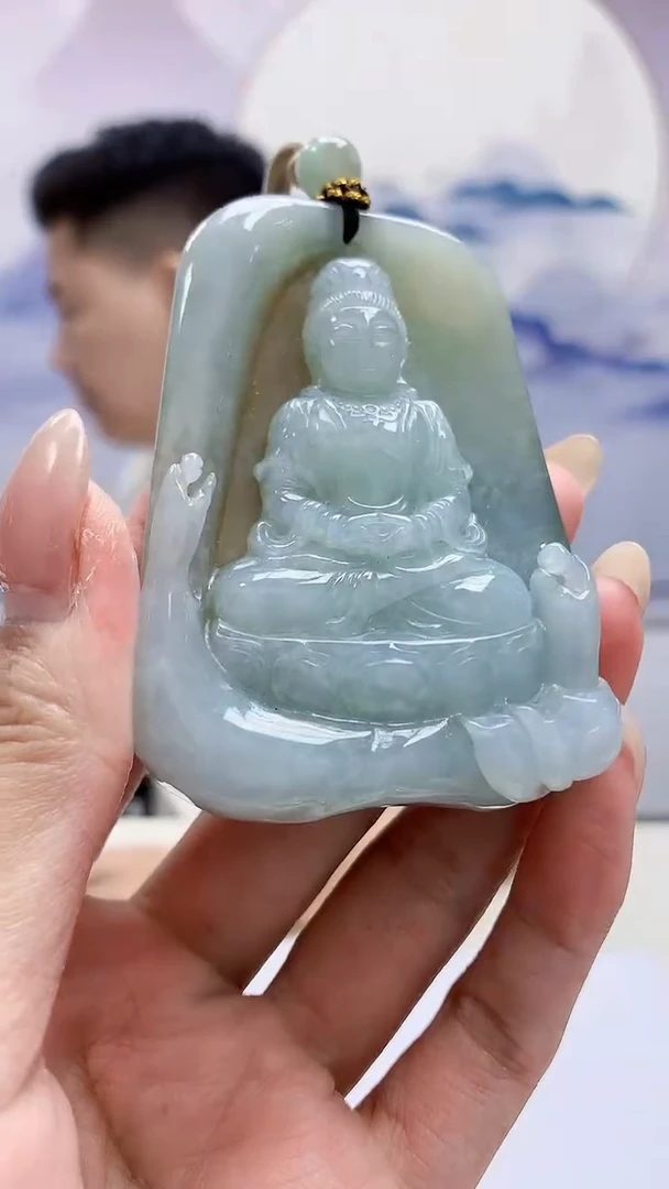 未镶嵌定制翡翠4917MM-毛货挂件67