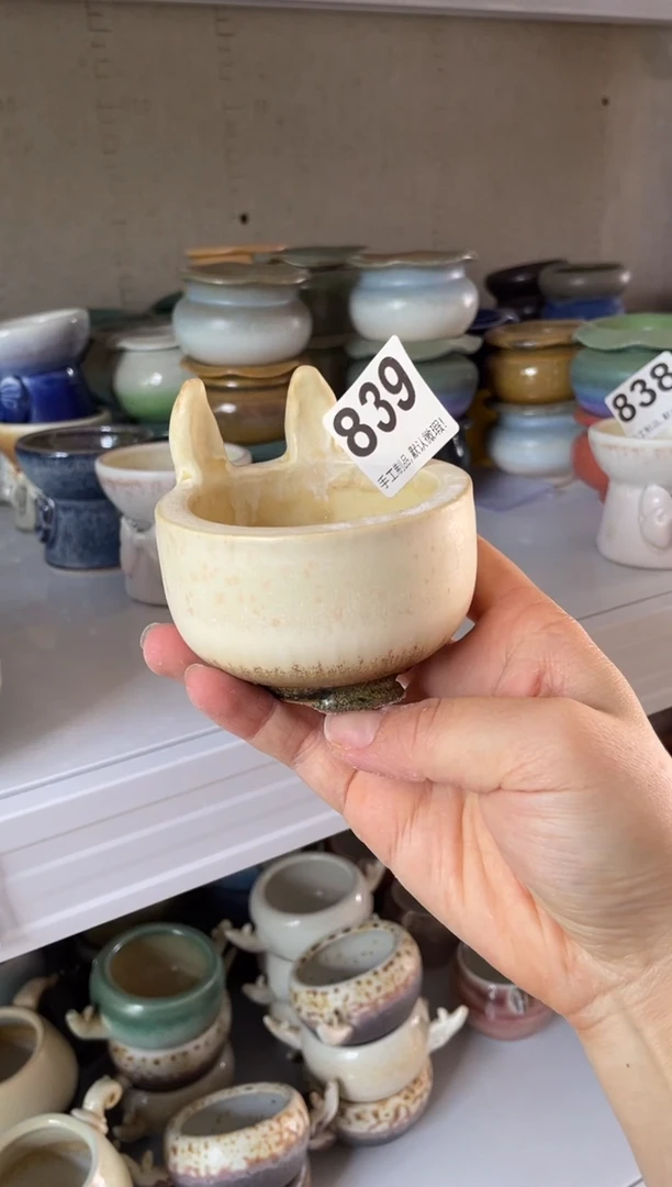 瓷片839瑕疵知木小芳花盆