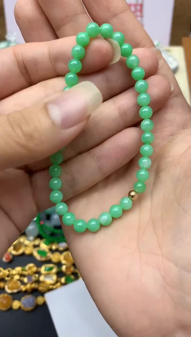 未镶嵌手串翡翠190-中国好珍宝