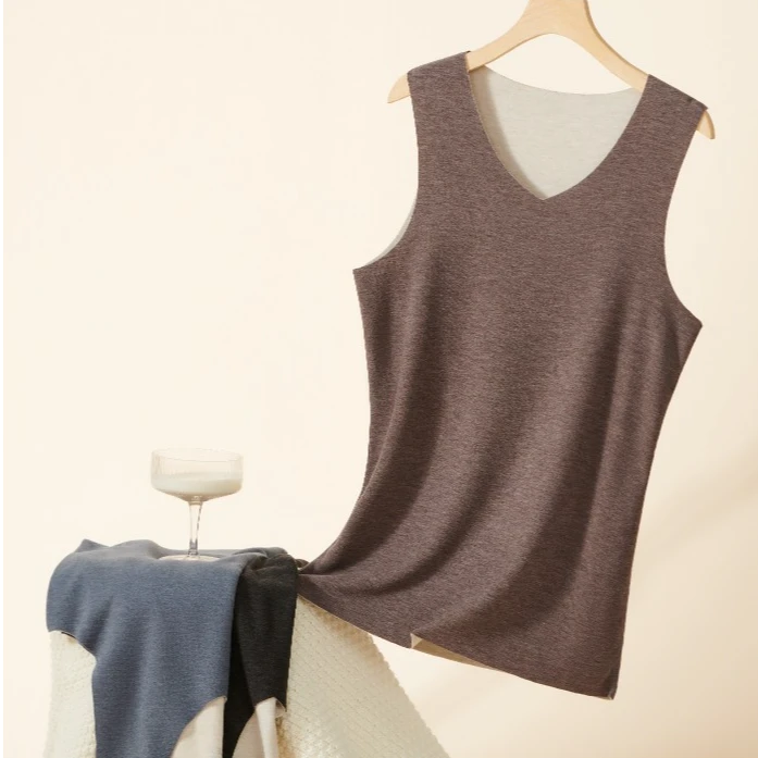 【牛奶蚕衣背心一件装】情侣款秋冬保暖自发热弹力大亲肤537/637