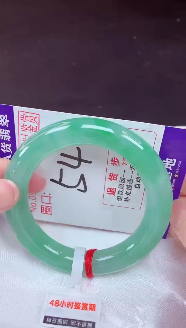 未镶嵌手镯翡翠54（48小时鉴赏期 ）