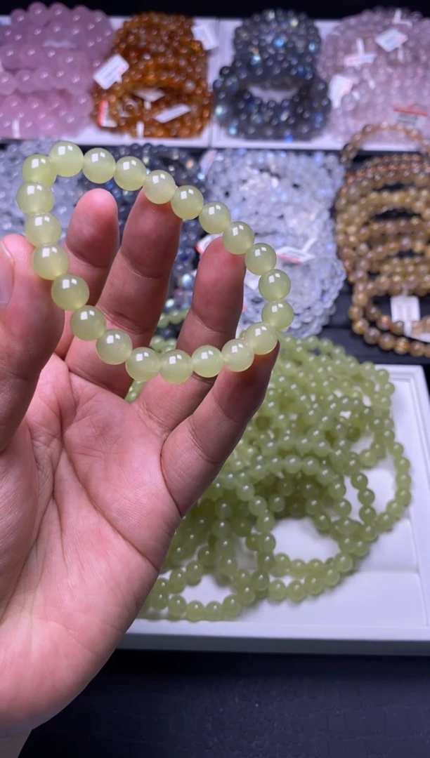 手链未镶嵌和田玉8mm晴水料和田玉（多样性发货，发其一）