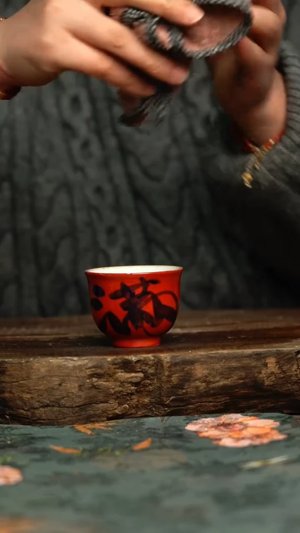 【闪购商品】杯釉下彩手工手绘同款陶器