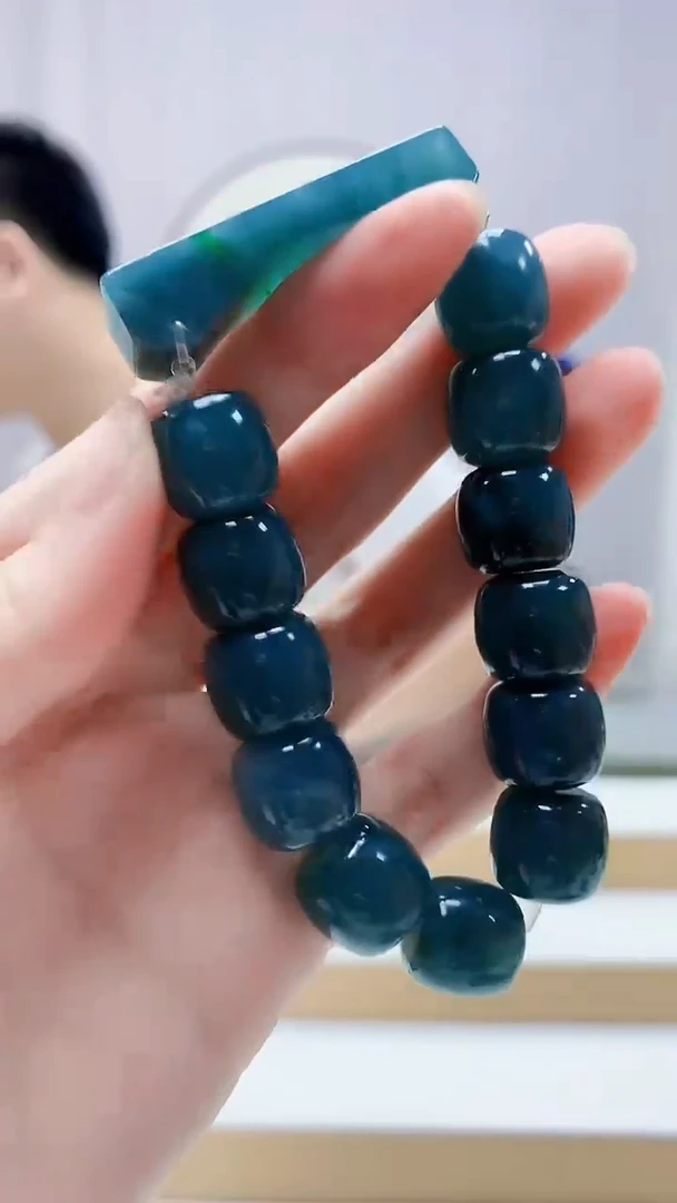 未镶嵌定制翡翠4868zm-毛货手串63