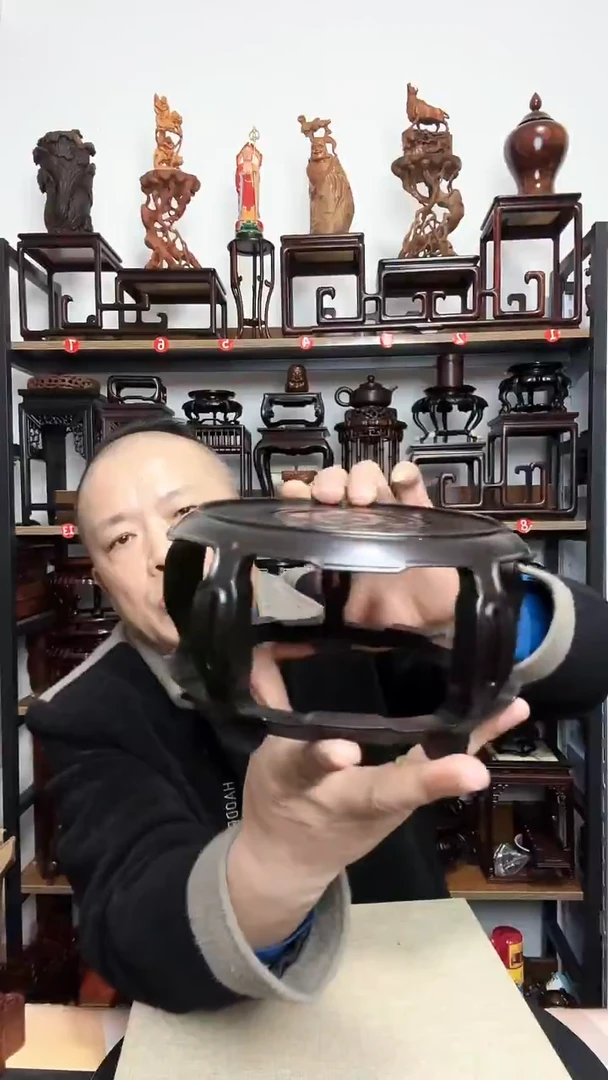 紫砂底座木内径14.5高10