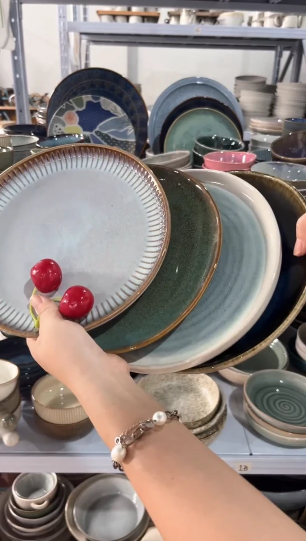 瓷片外贸尾货瑕疵满20包邮X4 小盘组合