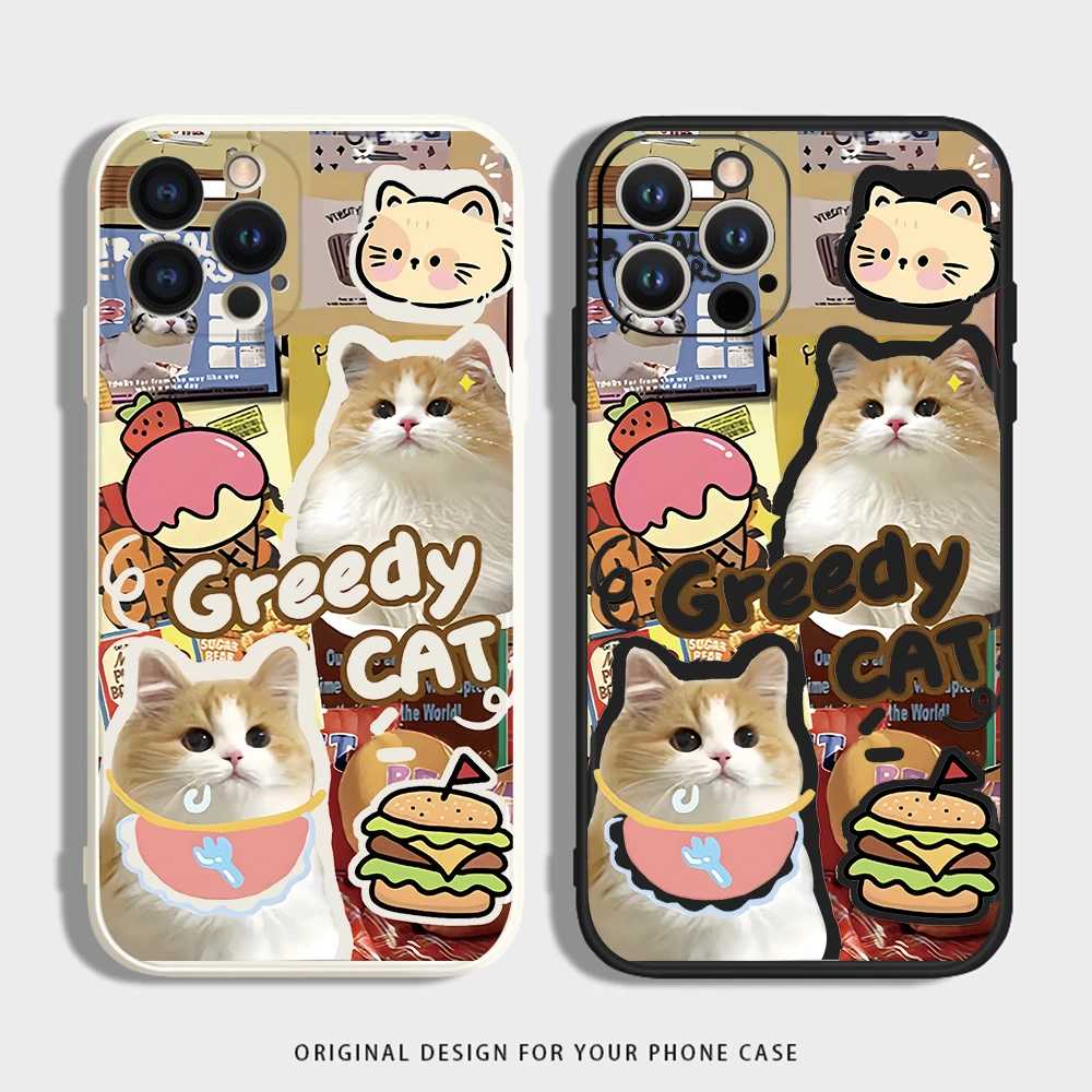 汉堡小猫适用iphone16苹果15手机壳小米OPPO华为VIVO荣耀一加魅族