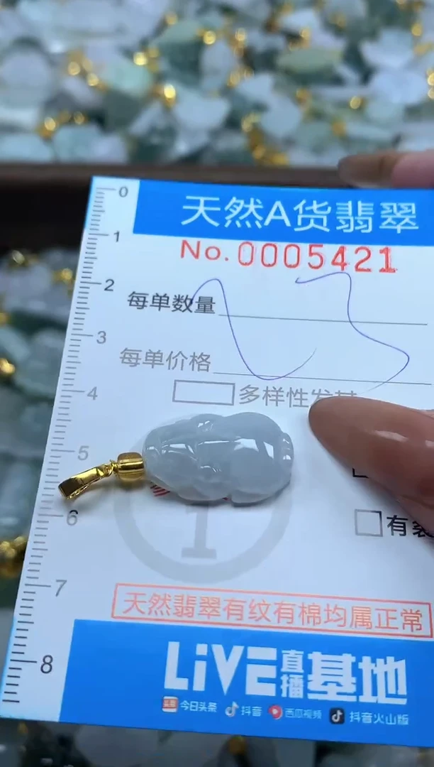 颈饰未镶嵌翡翠净货挂件-5421