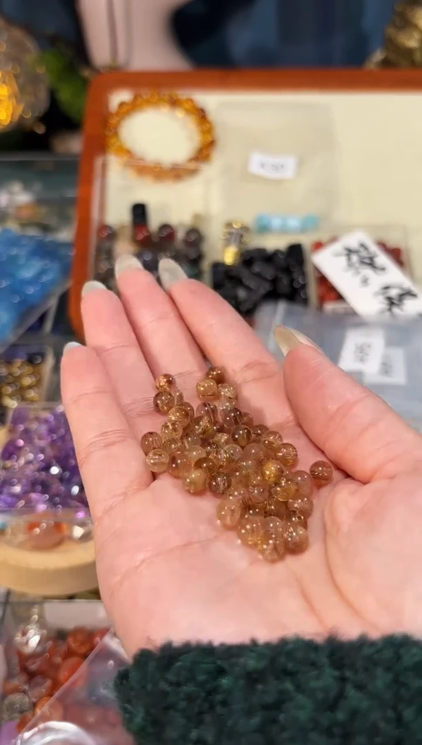 【闪购商品】水晶手串未镶嵌铜发隔珠一袋拍2