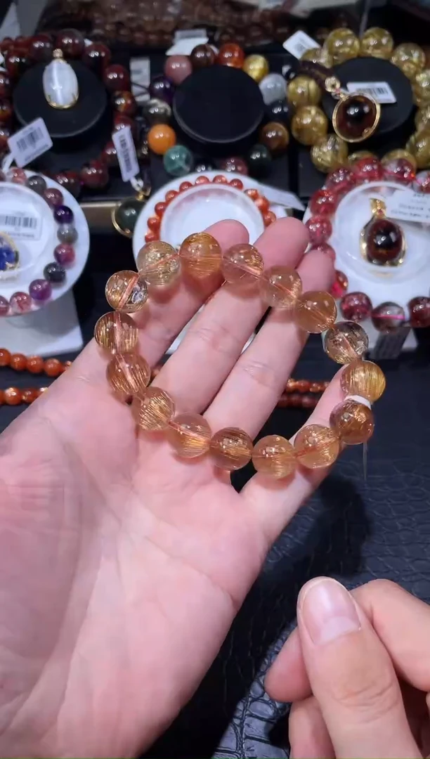 未镶嵌手链水晶发晶单圈手链A14