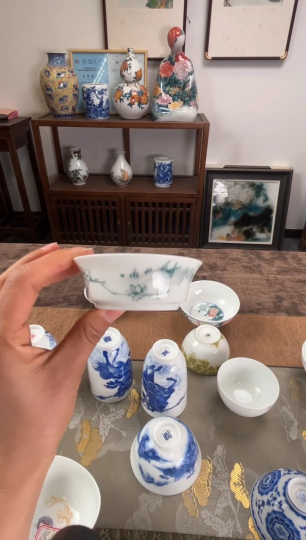 【闪购商品】景德镇文祥窑手工釉下彩单杯