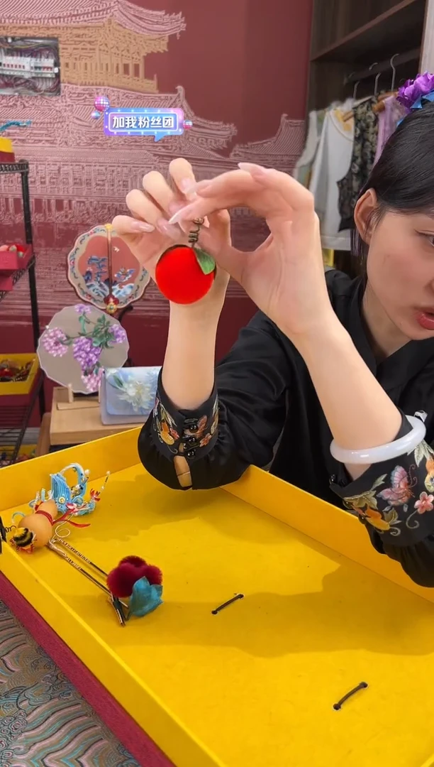 【闪购商品】刺绣非遗绒花（发饰）