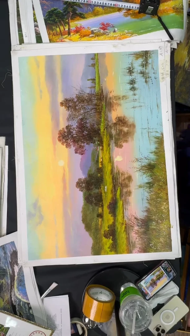 油画【特价画芯】朝鲜画家原创手绘油画作品