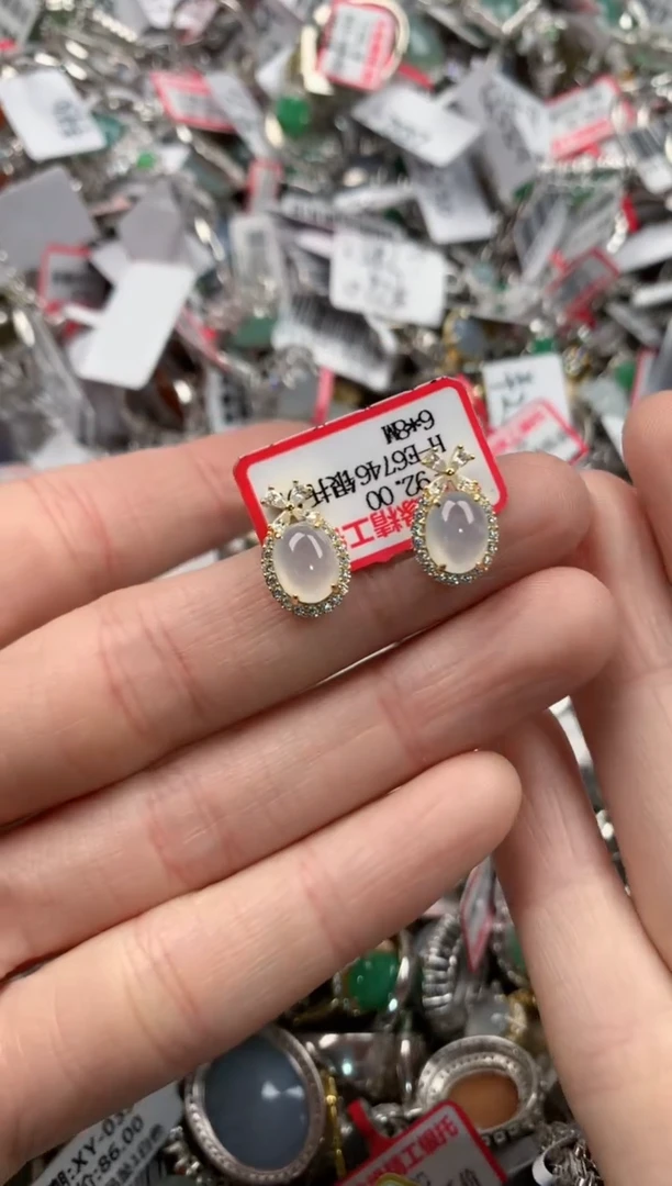 银S925镶嵌戒指翡翠10   2