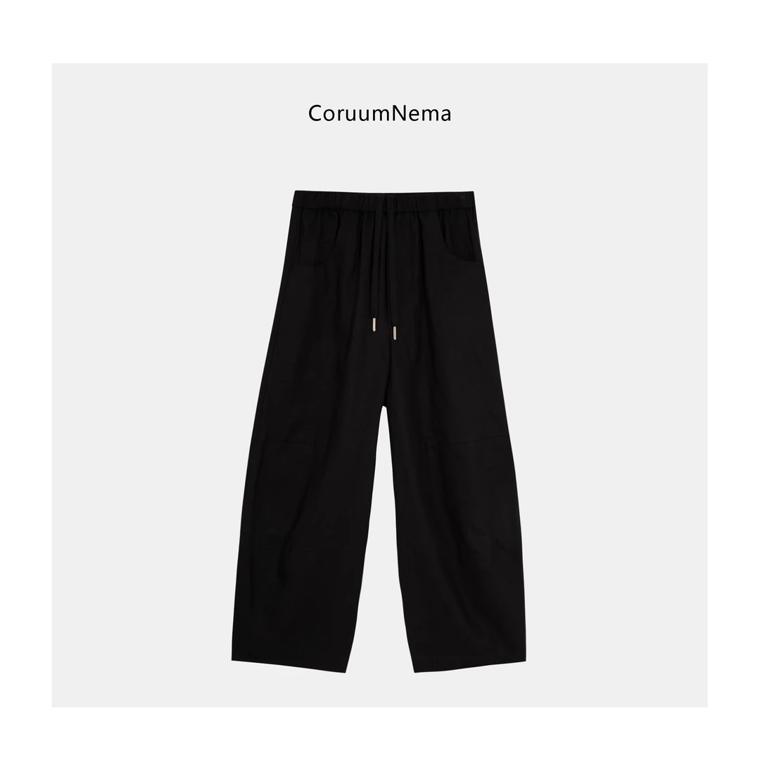 CoruumNema【气球裤】松紧腰抽绳阔腿休闲裤180456