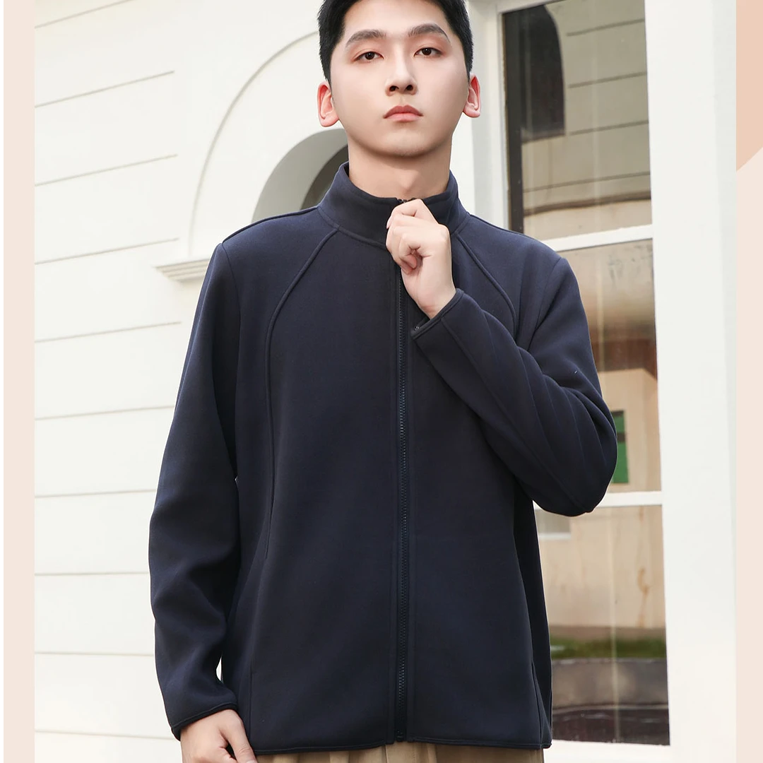 6809立领拉链款加厚显瘦修身开衫防风软糯甲蚕丝外套新