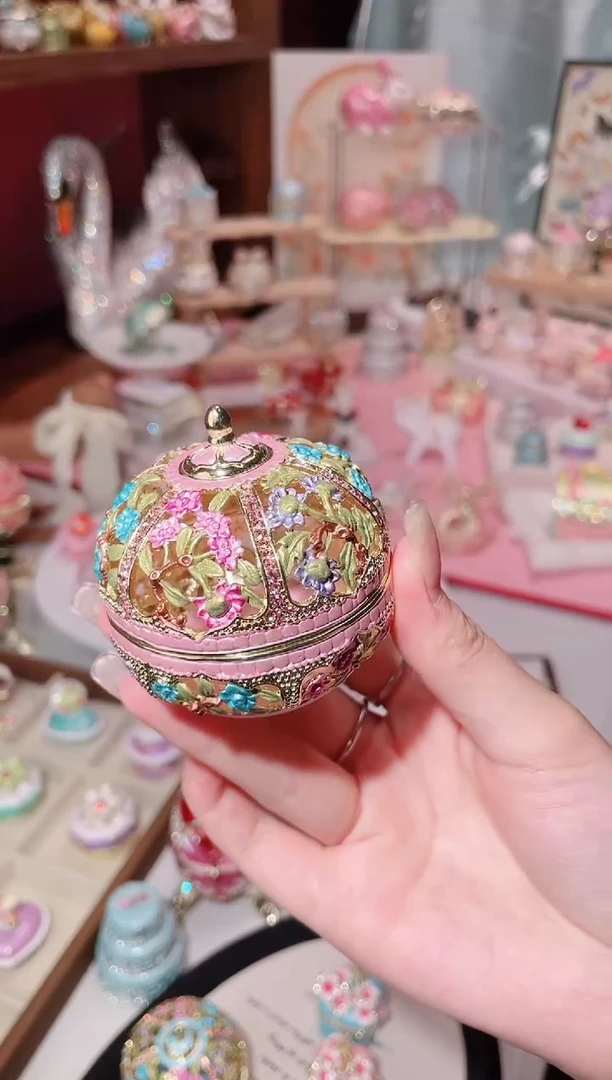 锌合金易尚宝珐琅彩首饰盒