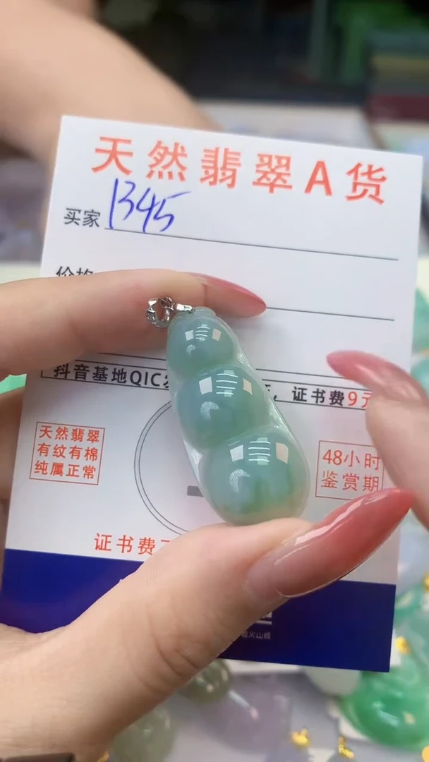 颈饰银S925镶嵌翡翠天然A货翡翠挂件