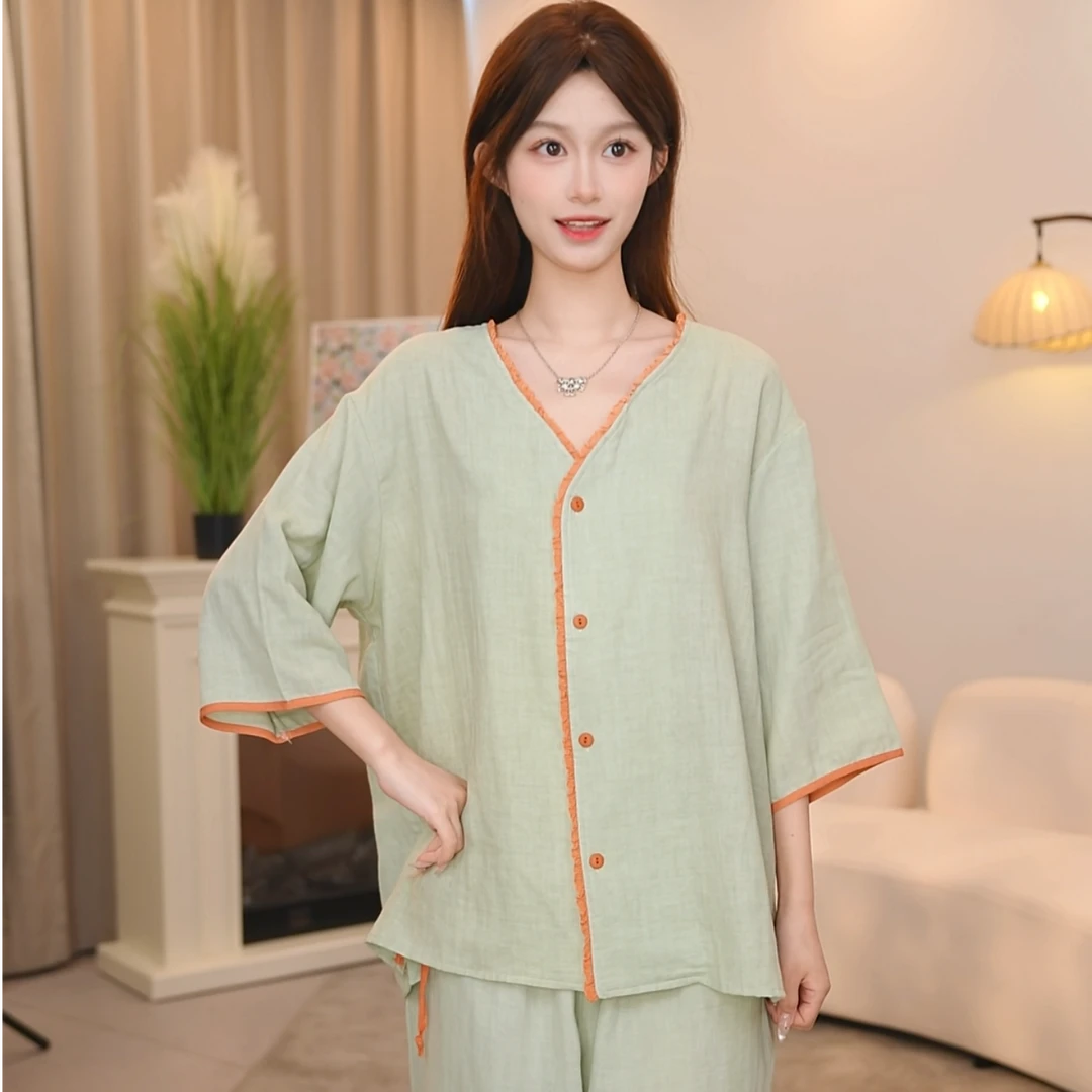 板栗小姐【槿汐】2025年新款女夏季甜美风高级家居服可外穿