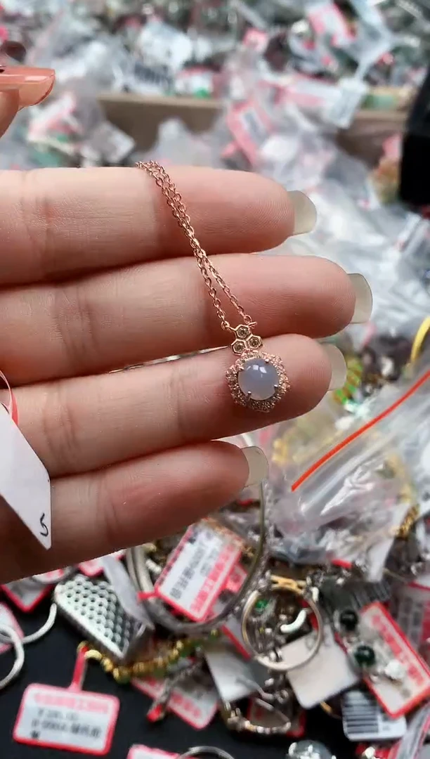 银S925镶嵌戒指翡翠天然A货缅甸翡翠