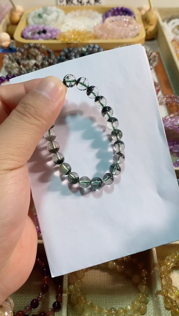 【闪购商品】水晶手链未镶嵌绿幽灵8M+（多样性发其一）