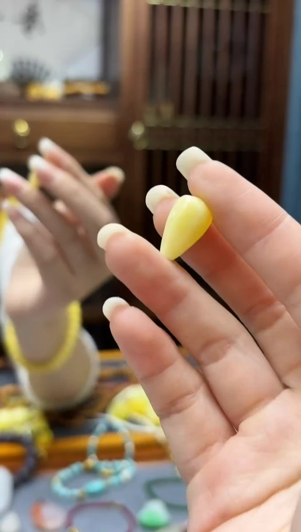 裸石蜜蜡未镶嵌蜜蜡三通配饰GW