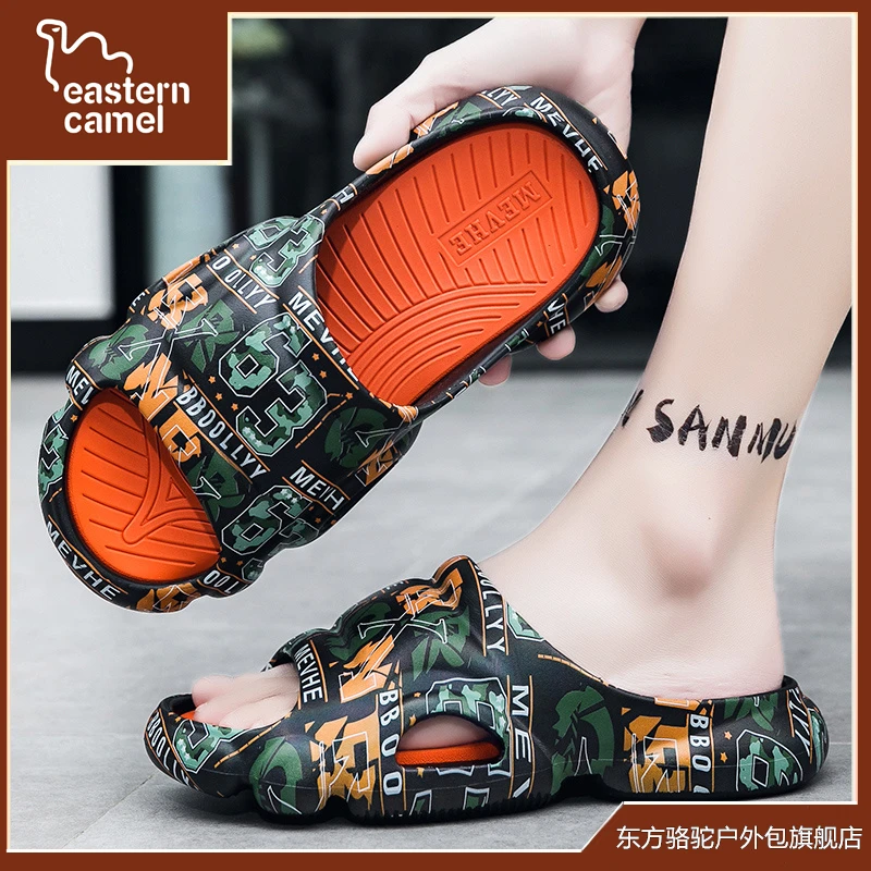 男鞋秋季防滑一字拖户外凉拖沙滩休闲爆款潮拖鞋大码网红软底外穿