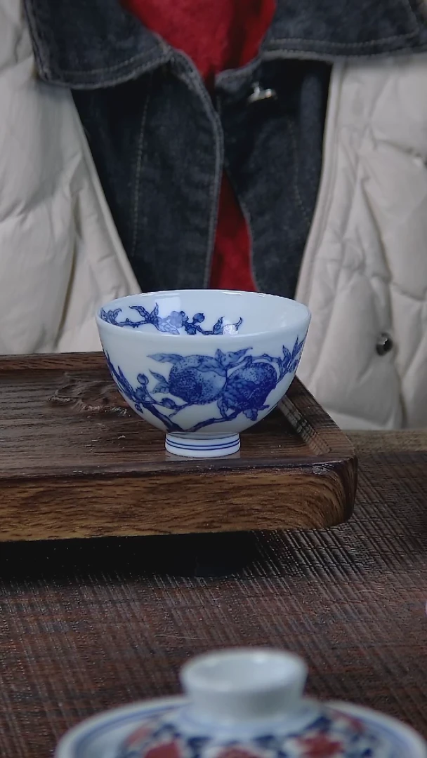 【闪购商品】折葵非器手工手绘福桃鸡心杯