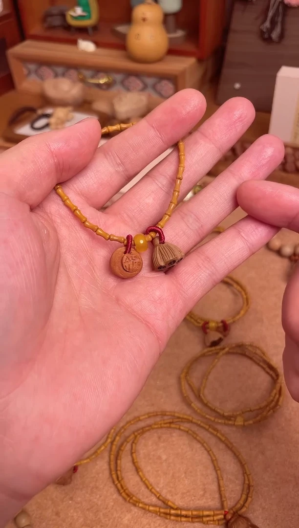竹节手串一物一拍单圈加黄跑环好运连连
