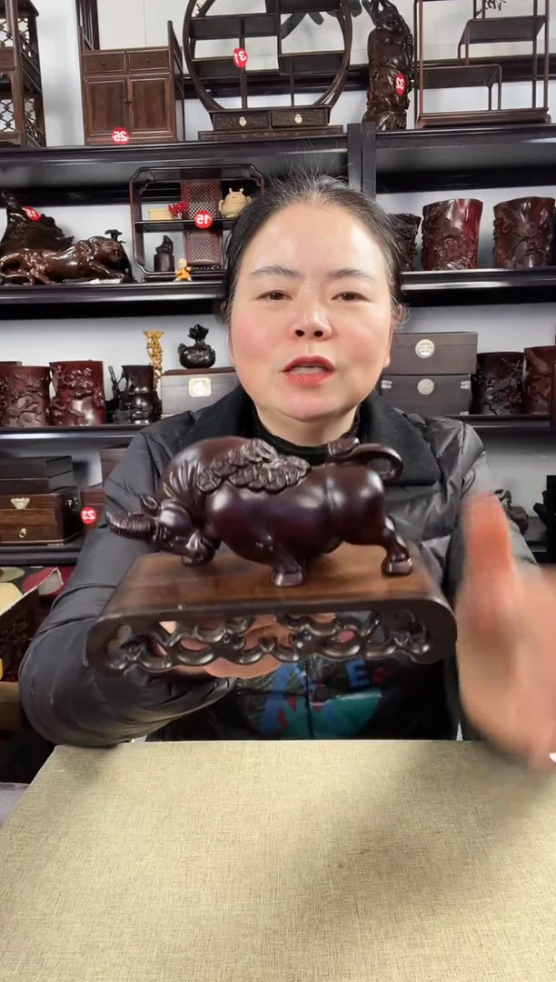 木老李红木工艺品1219+牛