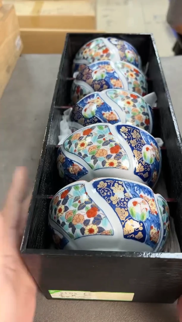 有田烧伊万里五只碗全新