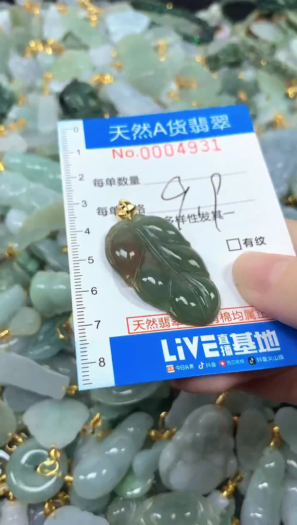 颈饰未镶嵌翡翠净货挂件-4931