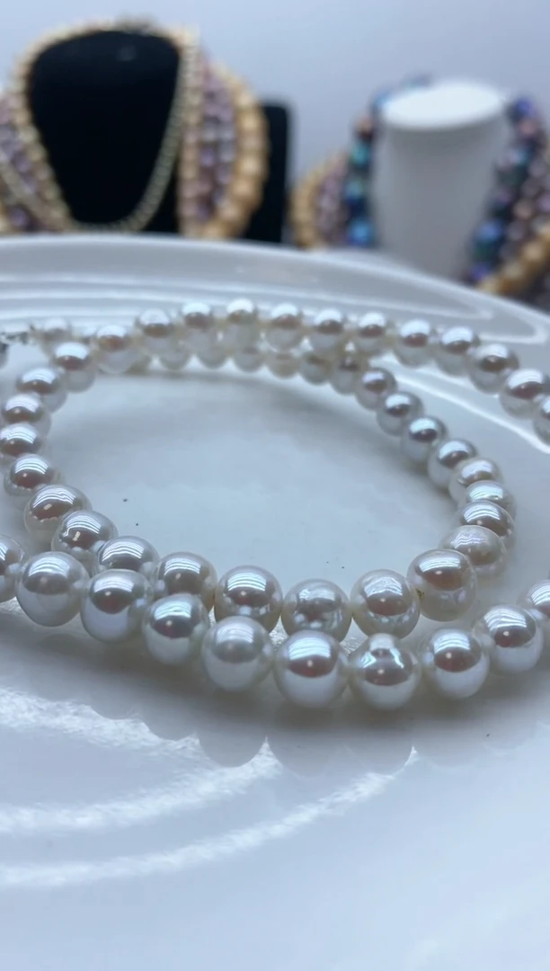 【闪购商品】淡水珍珠颈饰钛钢50