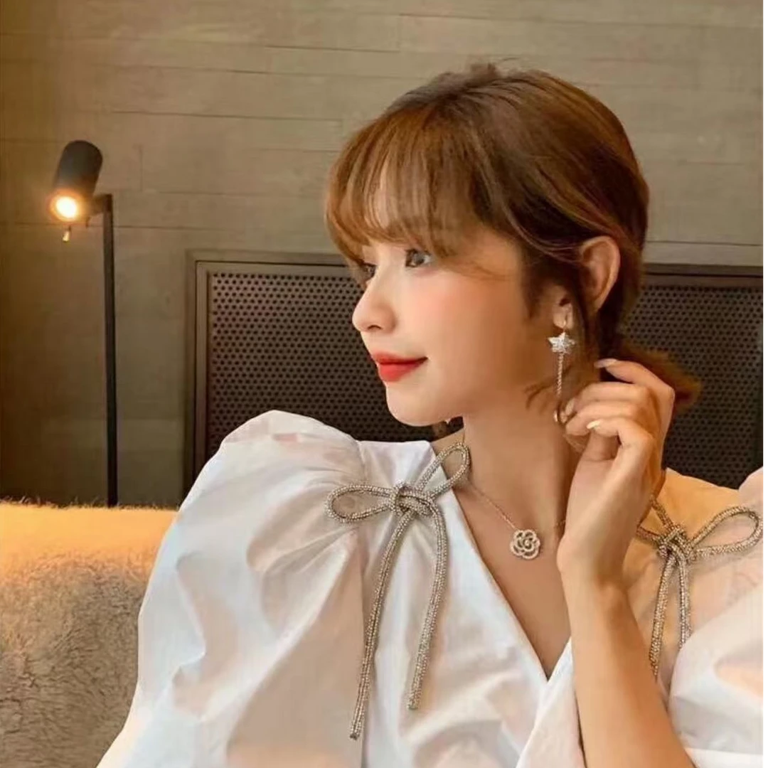 合金项链 【山茶花项链】小香风气质轻奢时尚百搭超仙优雅温柔法式