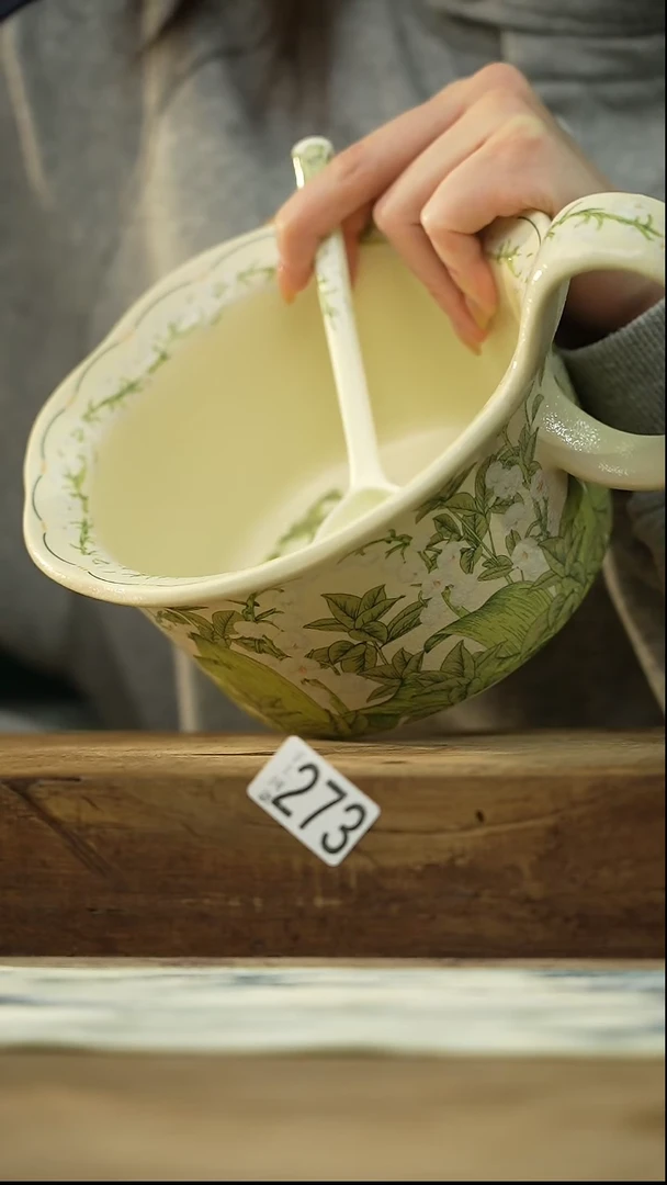 【闪购商品】瓷片新品！设计师款繁花似锦/大碗(带勺子)