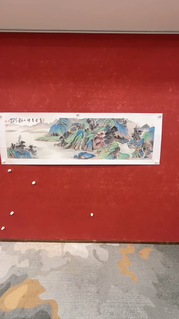 国画杨成喜6尺对开-25611t009