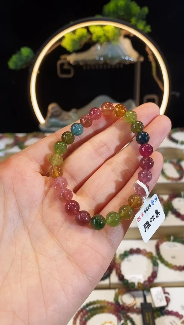 手串未镶嵌碧玺G2174素圈颜色微差