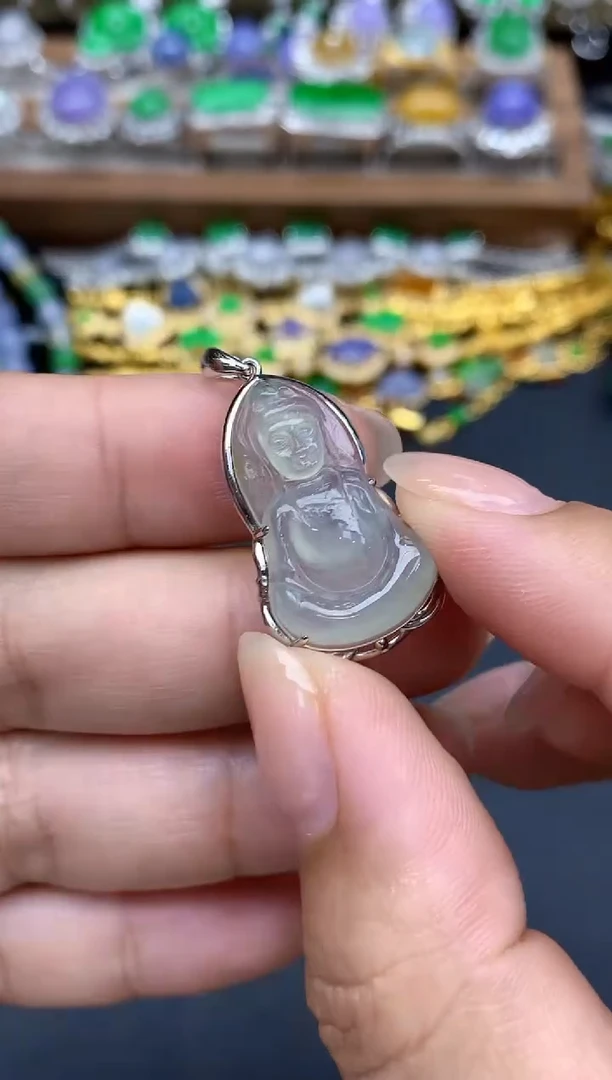 翡翠18K金镶嵌颈饰233-春日珠宝