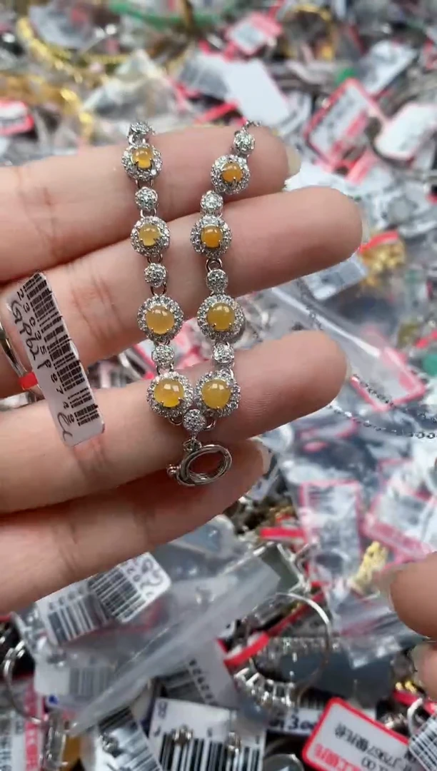 银S925镶嵌戒指翡翠天然A货缅甸翡翠