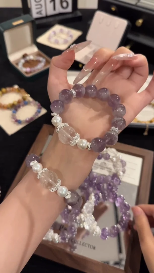 水晶手链合金巨峰葡萄x2274