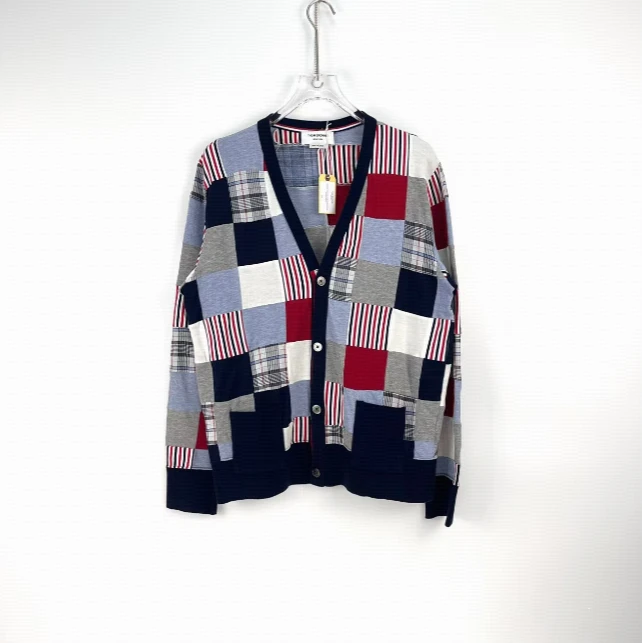 全新未使用 THOMBROWNE 多色 拼接针织衫/3
