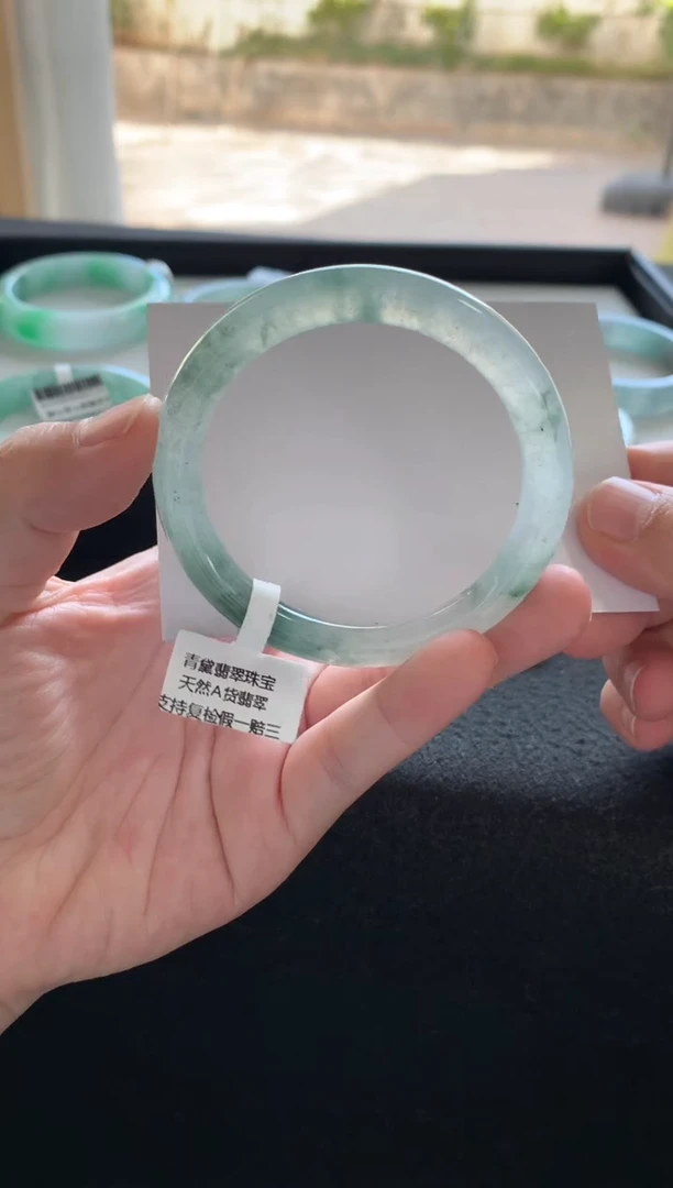 未镶嵌手镯翡翠53圆条Y4529买断