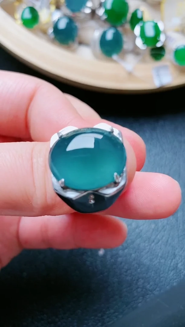 【闪购商品】翡翠戒指银S925镶嵌1111