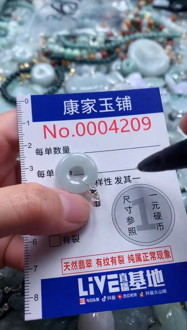 翡翠未镶嵌吊坠(不含链)4209