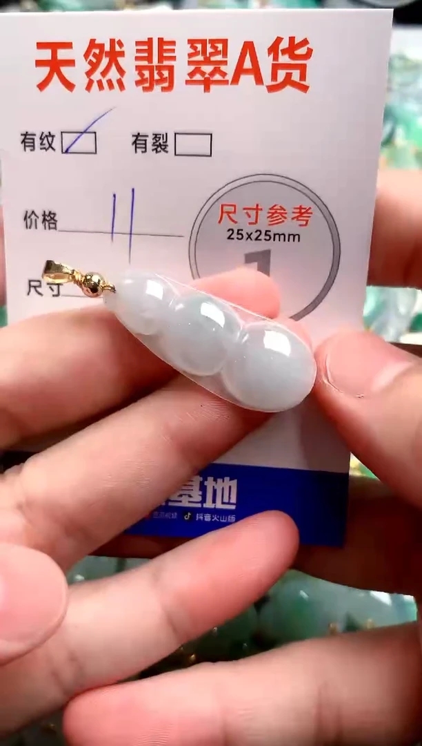 翡翠18K金镶嵌颈饰24000324
