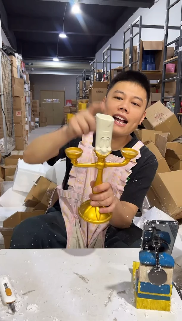瓷片树脂摆件大号烛台